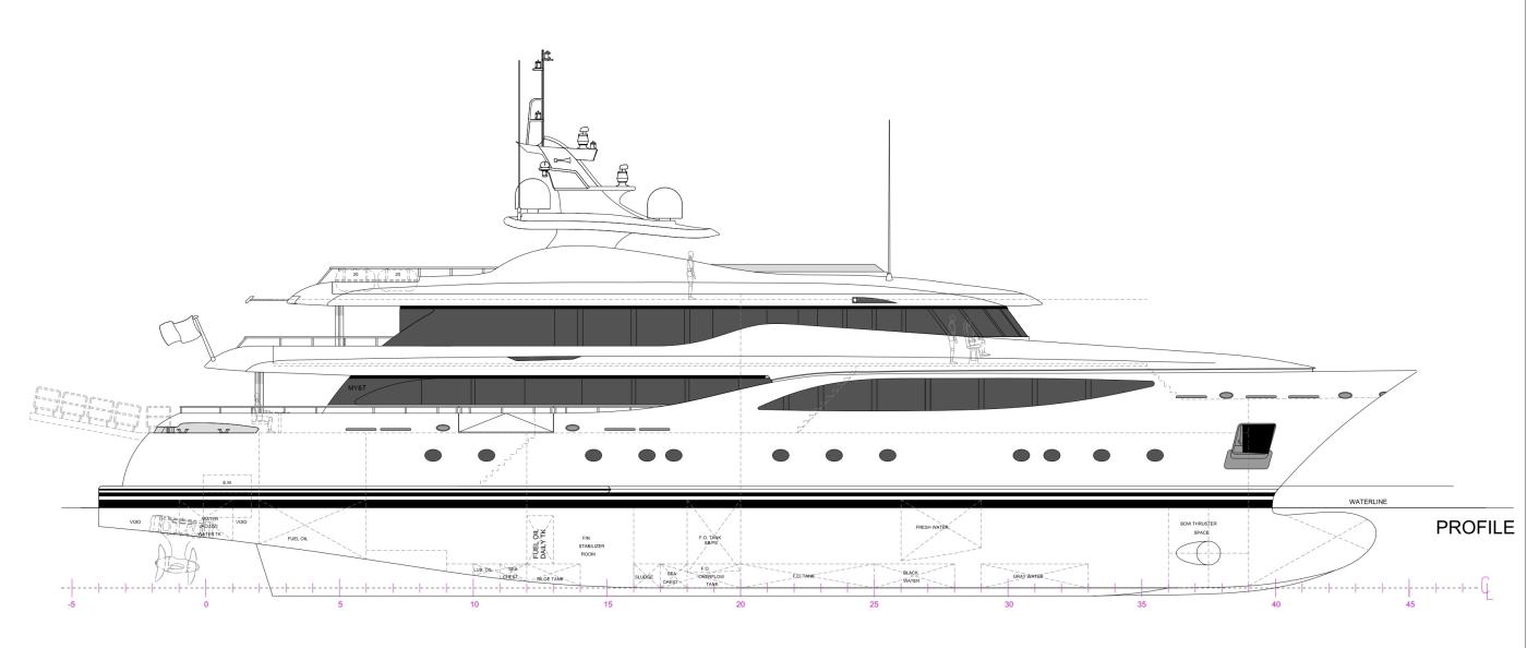 GY 532 - Yacht Hull - 49m